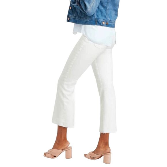 SPANX Cropped Flare Jeans In White Size S/P - Picture 4 of 6